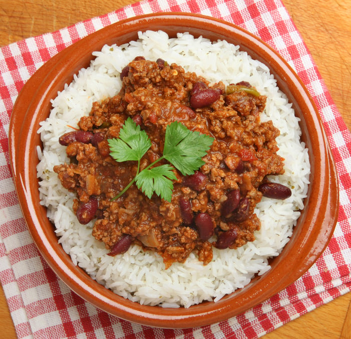 Chilli Con Carne & Rice